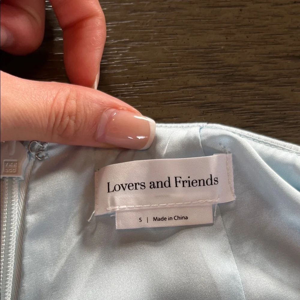 Baby Blue satin one shoulder open back long gown S wedding guest gala formal - Picture 10 of 15